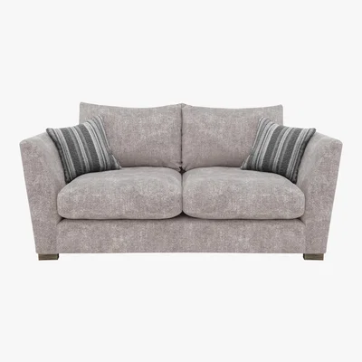 Furniture Village Nautical 2 Seater Classic Back Sofa - Silver