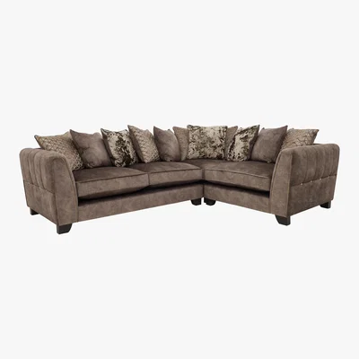Furniture Village Ariana Small Fabric Pillow Back Corner Sofa - By Furniture Village