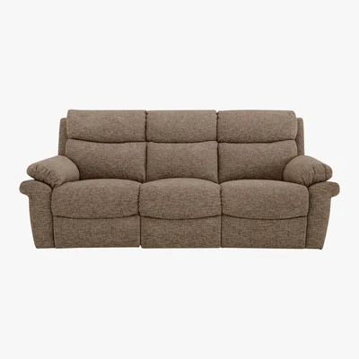 Furniture Village Comfort Story - Verse 3 Seater Fabric Manual Recliner Sofa - Brown