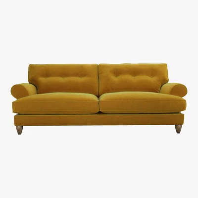 Furniture Village The Lounge Co. - Bronwyn 4 Seater Fabric Classic Back Sofa - Yellow
