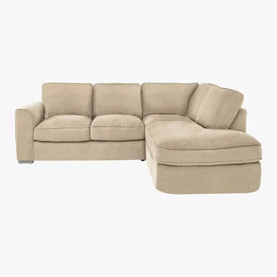 Furniture Village Boardwalk Standard Fabric Corner Sofa Bed - Beige - By Furniture Village