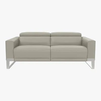 Furniture Village Nicoletti Azione 3 Seater Leather Sofa with Ratchet Headrest - By Furniture Village