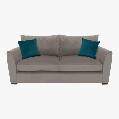 Furniture Village Icon 4 Seater Fabric Sofa - Mink