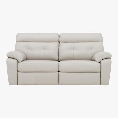 Furniture Village G Plan - Miller 3 Seater Leather Power Recliner Sofa - Grey