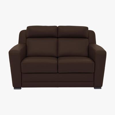 Furniture Village Nicoletti - Matera 2 Seater Leather Static Sofa with Box Arm - Brown