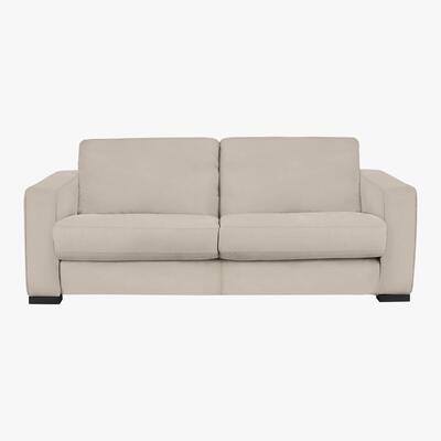 Furniture Village Siesta 2.5 Seater Leather Sofa Bed - Grey