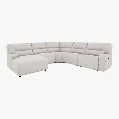 Furniture Village Eden Fabric Recliner Corner Sofa - Beige