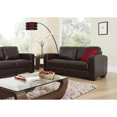 Furniture Village Dante 2 Seater Leather Sofa - White
