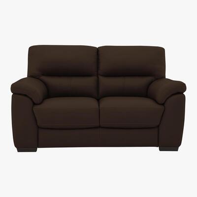 Furniture Village Zinc 2 Seater Leather Sofa - Brown- World of Leather
