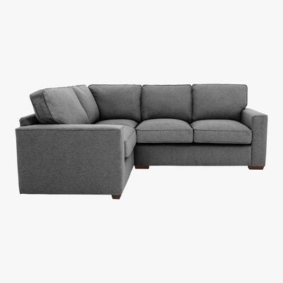 Furniture Village Comfi Classic Back Fabric Corner Sofa - Grey
