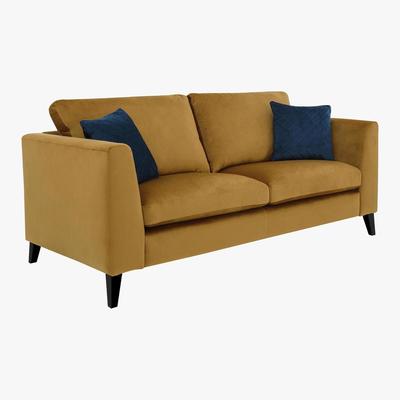 Furniture Village Jewels 2.5 Seater Fabric Sofa - Yellow - By Furniture Village