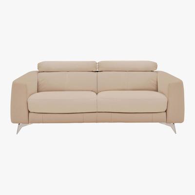 Furniture Village World of Leather - Flavio 3 Seater Leather Sofa - Beige