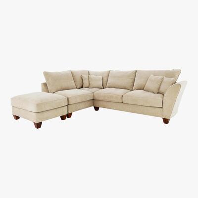 Furniture Village Tangier Classic Back Fabric Corner Sofa - Beige