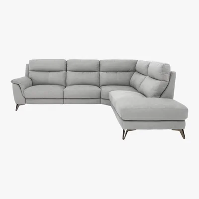Furniture Village Contempo 3 Seater Chaise End Fabric Power Recliner Sofa - Grey