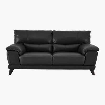 Furniture Village World of Leather - Pacific 2.5 Seater Leather Sofa - Black