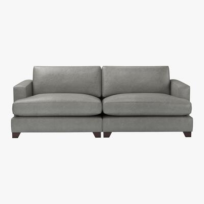 Furniture Village The Lounge Co. - Lorrie 4 Seater Leather Sofa - Grey