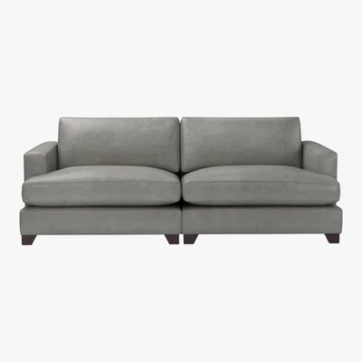 Furniture Village The Lounge Co. - Lorrie 4 Seater Leather Sofa - Grey