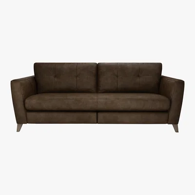 Furniture Village The Lounge Co. - Hermione 4 Seater Leather Sofa - Brown