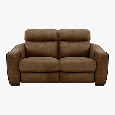 Furniture Village Cressida 2 Seater Fabric Recliner Sofa - Brown