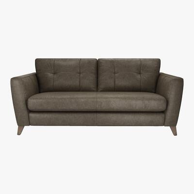 Furniture Village The Lounge Co. - Hermione 3 Seater Leather Sofa - Mink