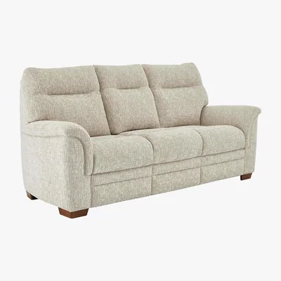 Furniture Village Parker Knoll - Hudson 3 Seater Fabric Manual Recliner Sofa - Beige