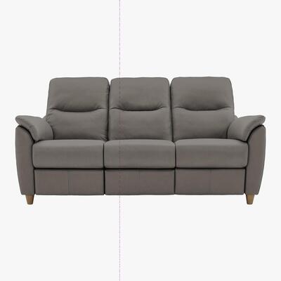 Furniture Village G Plan - Spencer 3 Seater Leather Sofa - Grey