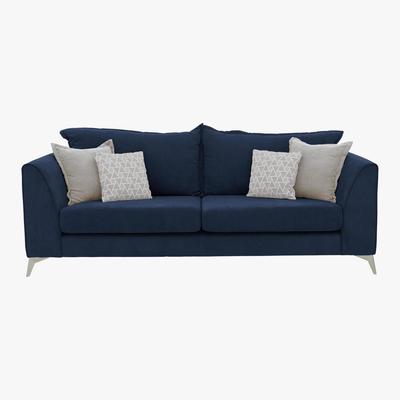 Furniture Village Lolly 4 Seater Fabric Sofa - Blue - By Furniture Village