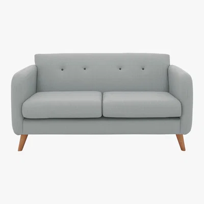 Furniture Village Garrison Lane 2 Seater Fabric Sofa - Silver