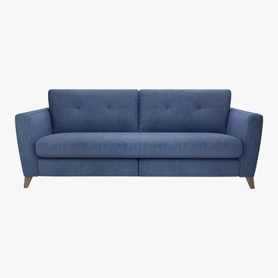 Furniture Village The Lounge Co. - Hermione 4 Seater Fabric Sofa - Blue
