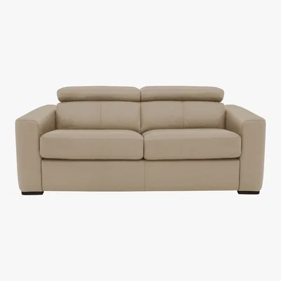 Furniture Village Infinity 2 Seater Leather Sofa - Beige- World of Leather