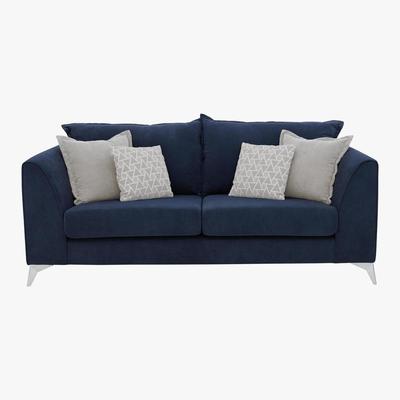 Furniture Village Lolly 3 Seater Fabric Sofa - Blue - By Furniture Village