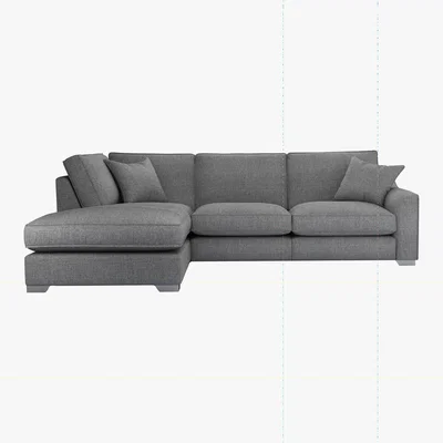 Furniture Village The Lounge Co. - Isobel Fabric Corner Sofa with Chaise End - Grey