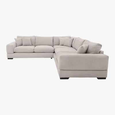 Furniture Village Pearl Cove Fabric Corner Sofa - Beige - By Furniture Village