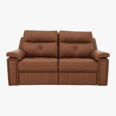Furniture Village G Plan - Hannington 2 Seater Leather Power Recliner Sofa - Brown