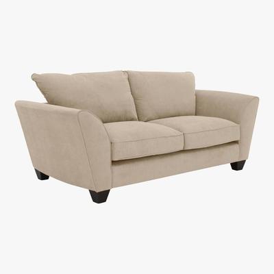 Furniture Village Tangier 3 Seater Classic Back Fabric Sofa - Beige - By Furniture Village