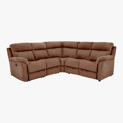 Furniture Village Relax Station Revive Fabric Corner Sofa - Brown