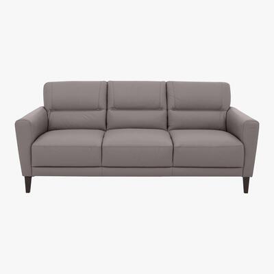 Furniture Village Versano Leather 3 Seater Sofa - Grey