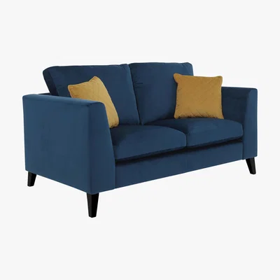 Furniture Village Jewels 2 Seater Fabric Sofa - Blue - By Furniture Village