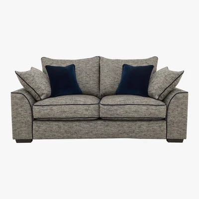 Furniture Village Collins and Hayes - Jarvis Medium Fabric Sofa with Piping - Grey