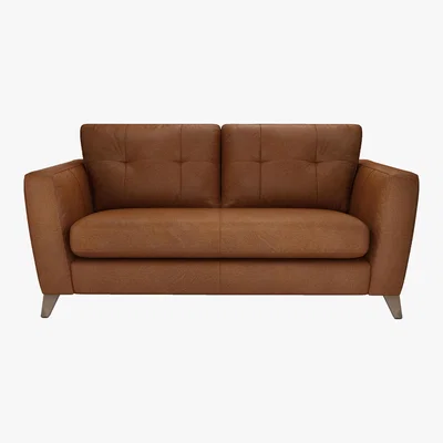 Furniture Village The Lounge Co. - Hermione 2.5 Seater Leather Sofa - Brown
