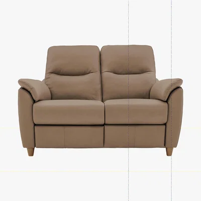 Furniture Village G Plan - Spencer 2 Seater Leather Sofa - Beige