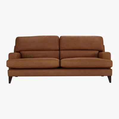 Furniture Village The Lounge Co. - Romilly 4 Seater Leather Sofa - Brown