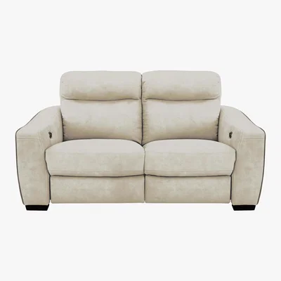 Furniture Village Cressida 2 Seater Fabric Recliner Sofa - Beige - By Furniture Village