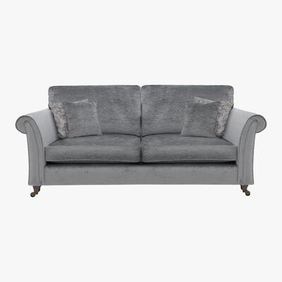 Furniture Village Ayda 4 Seater Classic Back Fabric Sofa - Grey