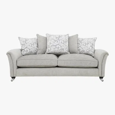 Furniture Village Parker Knoll - Devonshire Grand Pillow Back Fabric Sofa - Grey