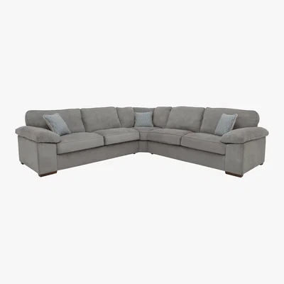 Furniture Village Home Large Fabric Corner Sofa - Mink