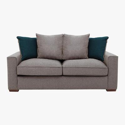 Furniture Village Comfi 2 Seater Pillow Back Fabric Sofa - Grey