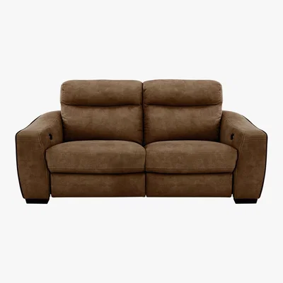 Furniture Village Cressida 3 Seater Fabric Recliner Sofa - Brown