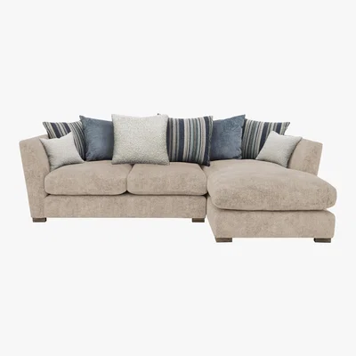 Furniture Village Nautical Small 3 Seater Scatter Back Chaise Sofa