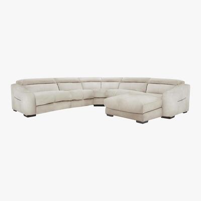 Furniture Village Elixir Fabric Power Recliner Corner Sofa - Cream